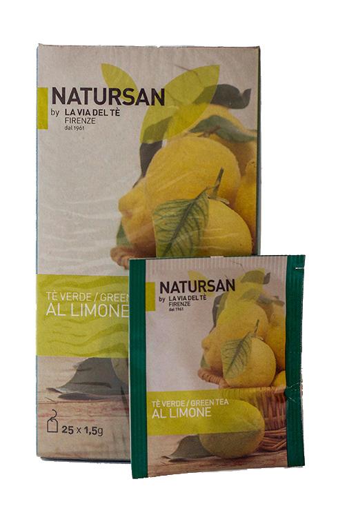 Чай зеленый в пакетиках Natursan Лимон