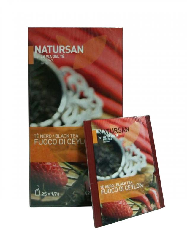Чай в пакетиках Natursan Fuoco di Ceylon 